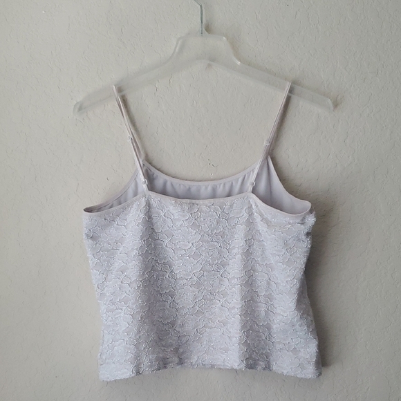 VTG Chicos sz 3 Elegant Lace Spaghetti Strap Top - Picture 2 of 7